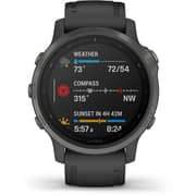 Garmin 010-02159-25 6S Fenix Sapphire Carbon Band Watch Grey Dlc W/Black