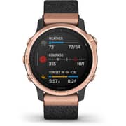 Garmin 010-02159-37 6S Fenix Sapphire Band Watch Rose Gold Black W/Nylon