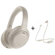 Sony WH1000XM4/SME Wireless Noise-Canceling Headphones Silver + Sony WI-C310 Wireless In-ear Headphones Limited Gold Edition