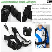 Thieye Harner+wrist Strap Bundle Accessories Bike Chest Strap Clip Monopod for Thieye DJI Action Camera black