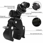 Thieye Harner+wrist Strap Bundle Accessories Bike Chest Strap Clip Monopod for Thieye DJI Action Camera black