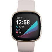 Fitbit FB512GLWT Sense Fitness Tracker Lunar White/Soft Gold