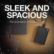 Seagate Backup Plus Slim Portable Hard Drive USB3.0 1TB Black STHN1000400