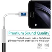 Promate AUX Adaptor Lightning to 3.5mm AUX Connector 12cm White