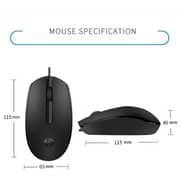 HP M10 Wired USB Mouse Black