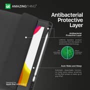 Amazing Thing Antimicrobial Evolution Folio Smart Cover Black Apple iPad 10.2