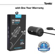 Toreto 4-in-1 Rapid Car Charger 1.2m Black