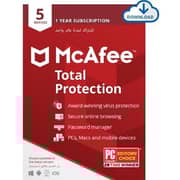 McAfee Total Protection for 5 Devices with 1 Year Subscription