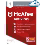 McAfee AntiVirus 1 PC Essential with 1 Year Subscription