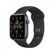Apple Watch SE GPS 44mm Space Grey Aluminum Case with Black Sport Band – Middle East Version