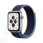 Apple Watch SE GPS+Cellular 40mm Silver Aluminum Case with Deep Navy Sport Loop