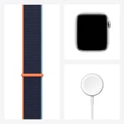 Apple Watch SE GPS+Cellular 40mm Silver Aluminum Case with Deep Navy Sport Loop