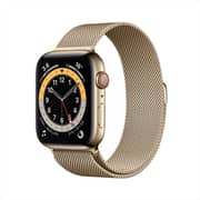 Apple Watch Series 6 GPS+Cellular 40mm Gold Stainless Steel Case with Gold Milanese Loop - Middle East Version