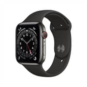 Apple Watch Series 6 GPS+Cellular 40mm Graphite Stainless Steel Case with Black Sport Band