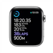 Apple Watch Series 6 GPS+Cellular 44mm Silver Stainless Steel with White Sport Band