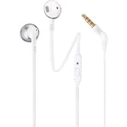 JBL T205 Wired Earbud Headphone White Chrome