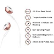 JBL T205 Wired Earbud Headphone Rose Gold