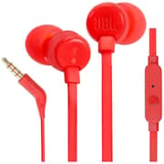 JBL T110 In Ear Wired Headphone Red