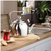 Korkmaz Droppa Tea Pot 2 Liter Stainless Steel Non Abras Silver