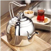 Korkmaz Droppa Tea Pot 2 Liter Stainless Steel Non Abras Silver