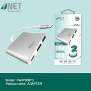 Inet INVIP3000TC 3 in 1 USB Type-C USB Hub