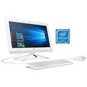 HP 3JU96AA All in One Desktop - Pentium Silver J5005 2.80GHz 4GB 1TB Windows 10 Home 19.5inch 1600 x 900 White English Keyboard + HP 3ML04AA Keyboard/Mouse Arabic