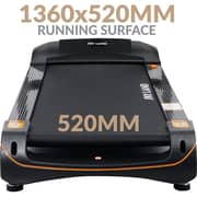 Foldable Treadmill 5.5 HP Peak Motor | Auto Incline, Bluetooth Speaker, LED Display | 130 KG Capacity Running Machine for Home EM-1276 (Black)