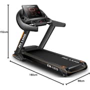 Foldable Treadmill 5.5 HP Peak Motor | Auto Incline, Bluetooth Speaker, LED Display | 130 KG Capacity Running Machine for Home EM-1276 (Black)