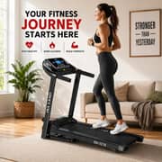 Treadmill with 4HP Peak Motor | Foldable Running Machine for Home Gym with 3-Level Manual Incline, LCD Display & Compact Design – EM-1278
