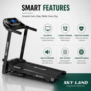 Treadmill with 4HP Peak Motor | Foldable Running Machine for Home Gym with 3-Level Manual Incline, LCD Display & Compact Design – EM-1278