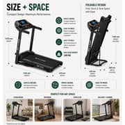 Treadmill with 4HP Peak Motor | Foldable Running Machine for Home Gym with 3-Level Manual Incline, LCD Display & Compact Design – EM-1278