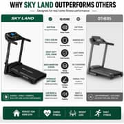 Treadmill with 4HP Peak Motor | Foldable Running Machine for Home Gym with 3-Level Manual Incline, LCD Display & Compact Design – EM-1278