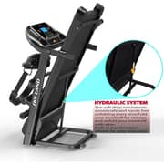 Treadmill With 4Hp Peak Motor | Compact Foldable Running Machine For Home With 3 Level manual incline, Treadmill With Massager Em-1279