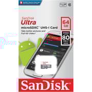 Sandisk Ultra microSDHC Memory Card 64GB White/Grey SDSQUNR-064G-GN3MN