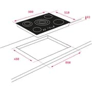TEKA 90 cm Vitroceramic Hob with 5 Touch‑Control Zones - TR 951