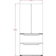 ثلاجة بفريزر سفلي بباب فرنسي تيكا 537 لتر RFD77820