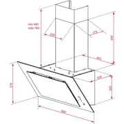 TEKA 90 cm Vertical Glass Decorative Hood with FreshAir - DVT 98660 BK