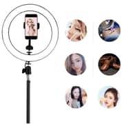 Promage LED Selfie Ring Light with Remote and Cell Phone Holder 12″ White