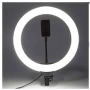 Promage LED Selfie Ring Light with Remote and Cell Phone Holder 12″ White