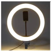 Promage LED Selfie Ring Light with Remote and Cell Phone Holder 12″ White