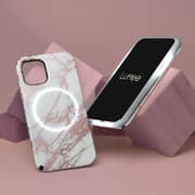 Case Mate LuMee Duo Case Rose Metallic White Marble For iPhone 12Pro