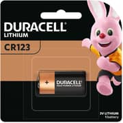 Duracell Lithium CR123 Battery Black and Gold