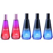 Coral 5pcs Escape EDP Gift Set 2 Intense EDP 100ml 3 Noir
