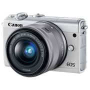 Canon EOS M100 Mirrorless Digital Camera Body White With EF-M15-45 IS STM Lens