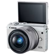 Canon EOS M100 Mirrorless Digital Camera Body White With EF-M15-45 IS STM Lens