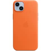 Apple iPhone 14 Leather Case Orange with MagSafe
