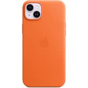 Apple iPhone 14 Leather Case Orange with MagSafe