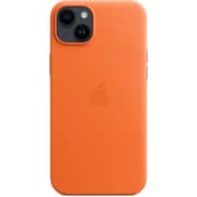 Apple iPhone 14 Leather Case Orange with MagSafe