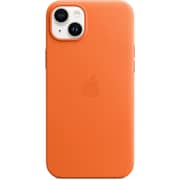 Apple iPhone 14 Leather Case Orange with MagSafe