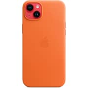 Apple iPhone 14 Leather Case Orange with MagSafe